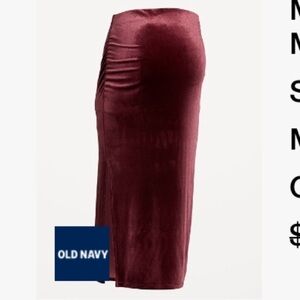 Old Navy Maternity MIDI Burgundy Skirt Size Medium